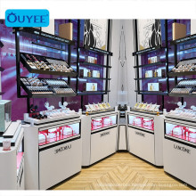 Shopping Mall Decoration Makeup Display Stand Cosmetic Counter Design Showcase Furnitures For Cosmetic Display